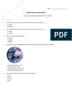 Earth's Rotation and Revolution (Grade 6) - Free Printable Tests and Worksheets