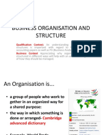 Business Organisation and Structure