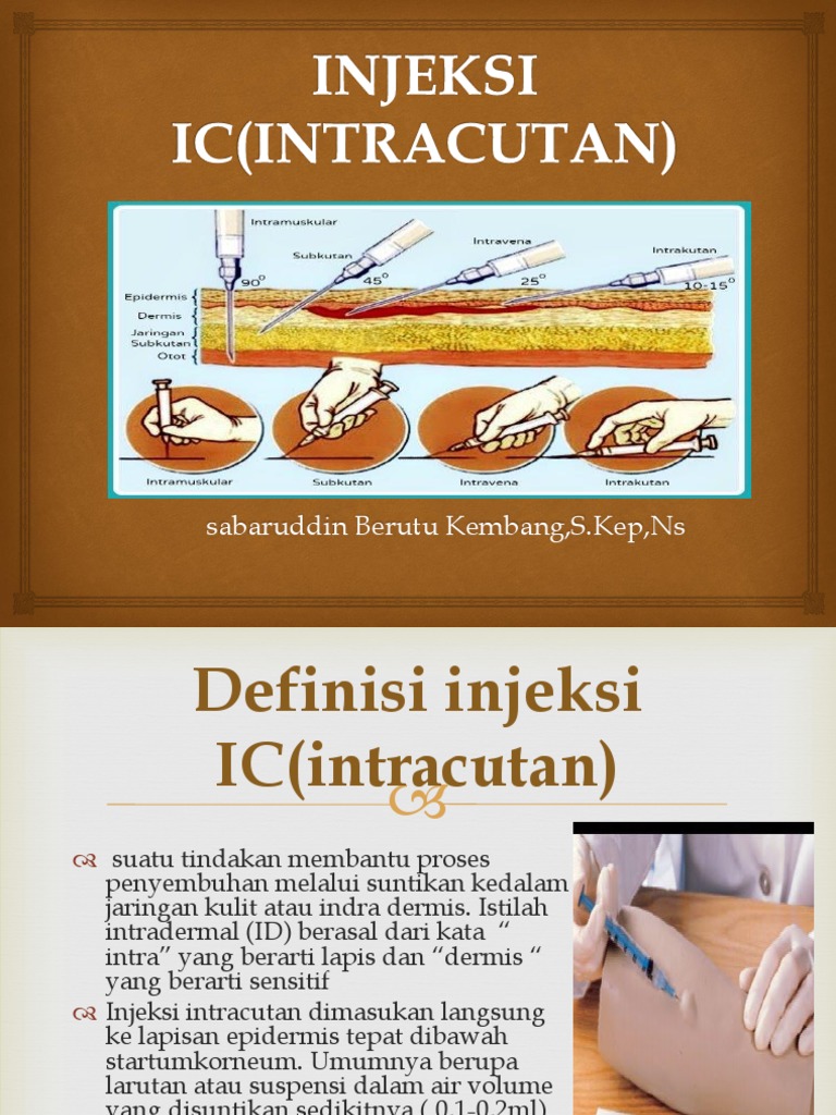 Prosedur Injeksi Intracutan dan Tujuannya | PDF | Pengembangan Diri ...