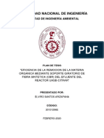 Plan de Tesis Eficiencia de La Remocion de La Materia Organica Mediante Soporte Giratorio de Fibra Sintetica (CBR) Del Efluente Del Reactor Uasb-Citrar"