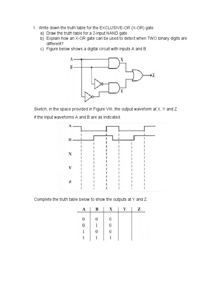 Digital Circuit Logic Gate Analysis | PDF