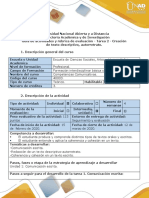 Guía de actividades y rúbrica de evaluación - Tarea 2 - Creación de texto descriptivo, autorretrato