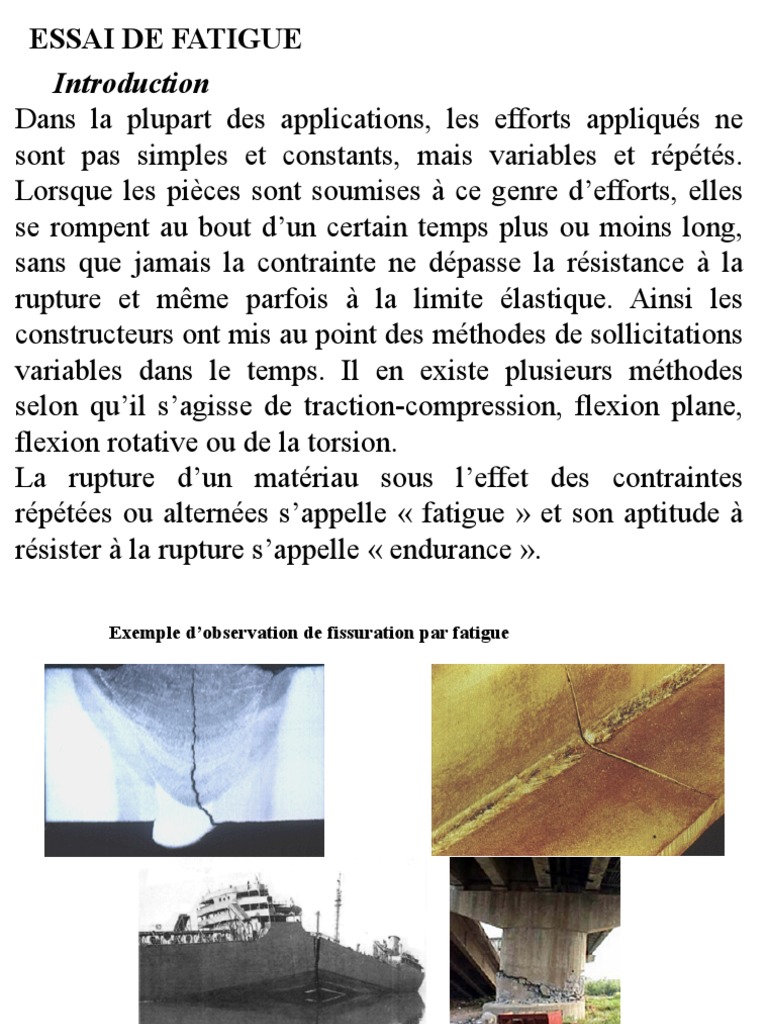 Essai de Fatigue des Matériaux | PDF