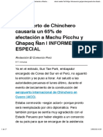 Aeropuerto de Chinchero causaría un 65% de afectación a Machu Picchu y Qhapaq Ñan | INFORME ESPECIAL