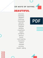 Other Ways of Saying BEAUTIFUL