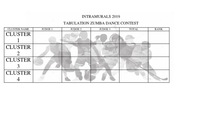 Zumba Dance Contest Results 2019 | PDF