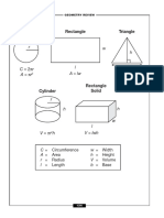 Geometry Formulas