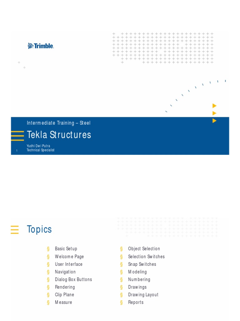 Tekla Structures Intermediate Training Guide | PDF
