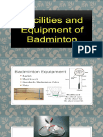 Equipment and Facilities of Badminton