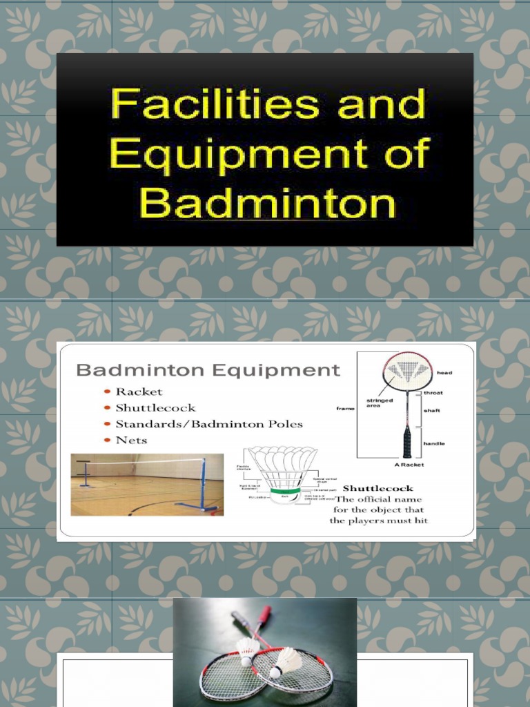 Equipment and Facilities of Badminton PDF