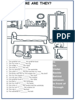 Basic Prepositions Picture Description Exercises - 120721