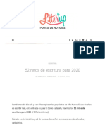 52 Retos de Escritura para 2020 - El Blog de Literup PDF