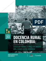 Estudio - Docencia Rual en Colombia Educar para La Paz en Medio Del Conflicto Armado