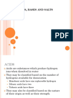 Acids, Bases and Salts: Classification and Properties