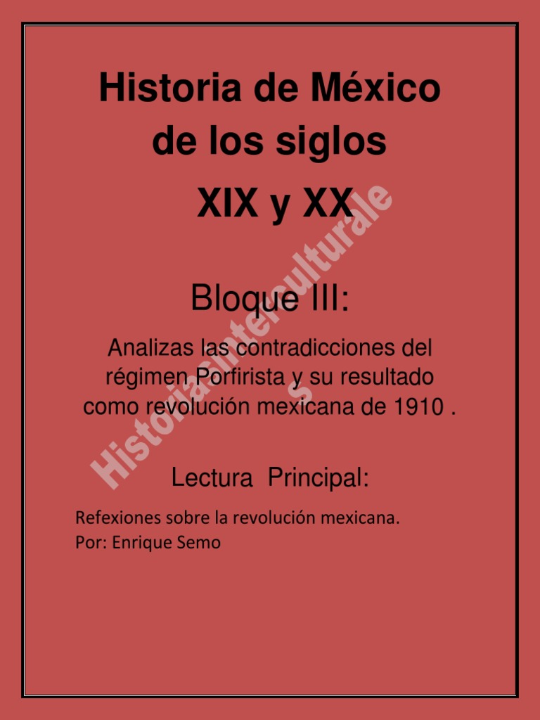 Reflexiones Sobre La Revolución Mexicana Enrique Semo PDF