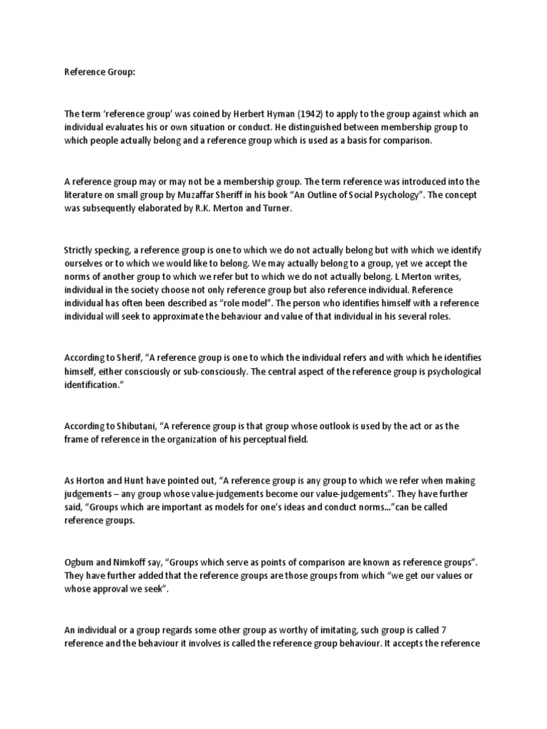 Reference Group and Voluntary Association | PDF | Motivation | Motivational