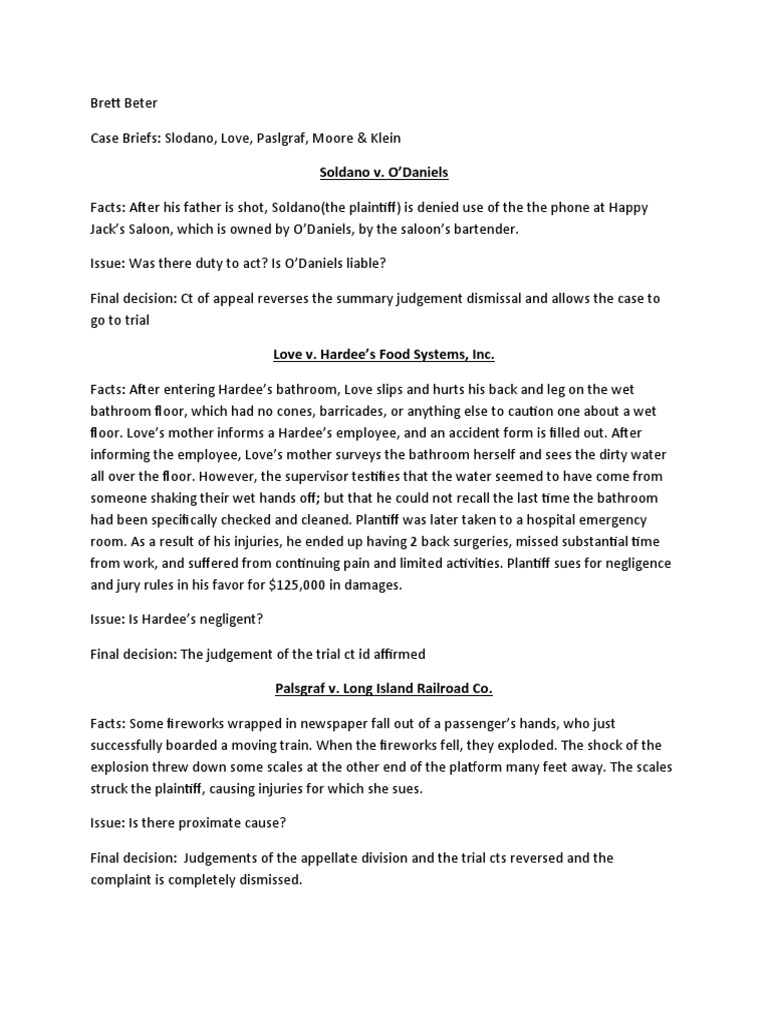 Case Briefs 2