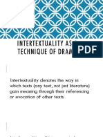 Intertextuality As A Technique of Drama