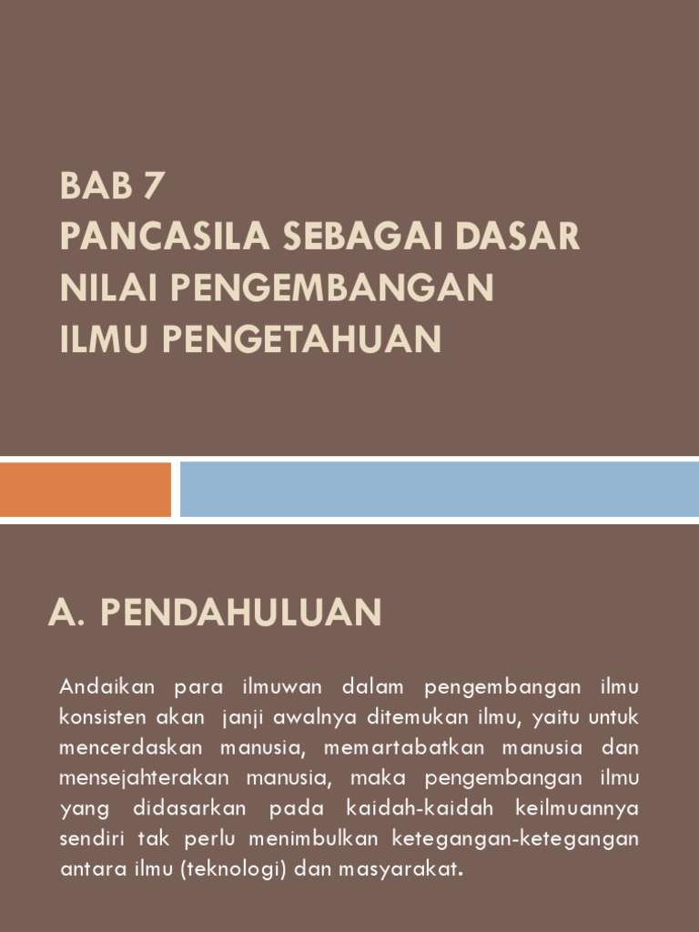 Pancasila Sebagai Dasar Nilai Pengembangan Ilmu | PDF