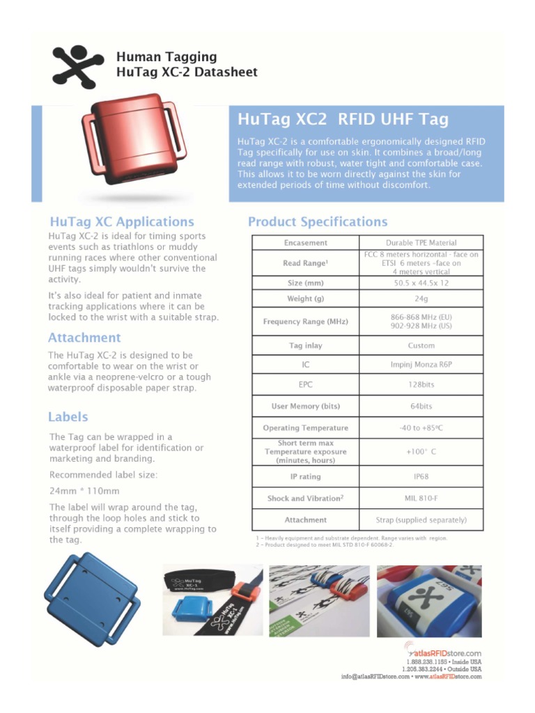 ATLAS HuTag XC2 UHF RFID Tag | PDF