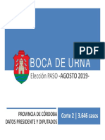 Boca de Urna Paso 2019 Corte 2