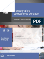 Conocer A Los Compañeros de Clase