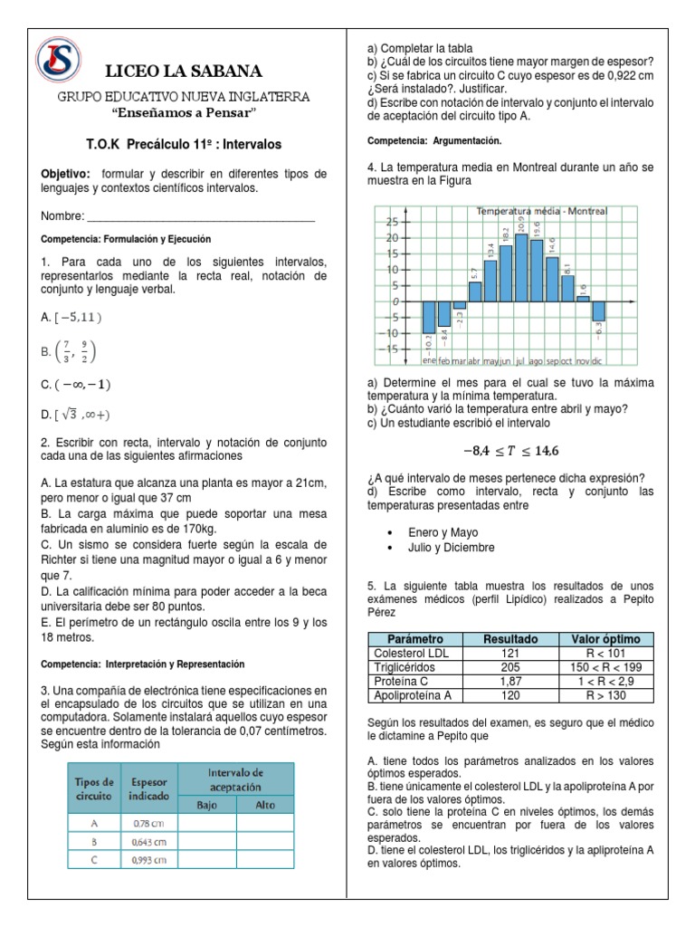 Quiz Intervalos Pdf Intervalo Matemáticas Enseñanza De Matemática