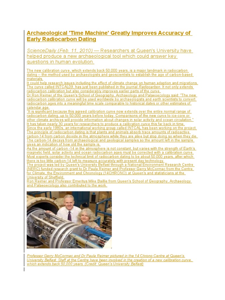 Archaeological 'Time Machine' | PDF | Radiocarbon Dating | Archaeology