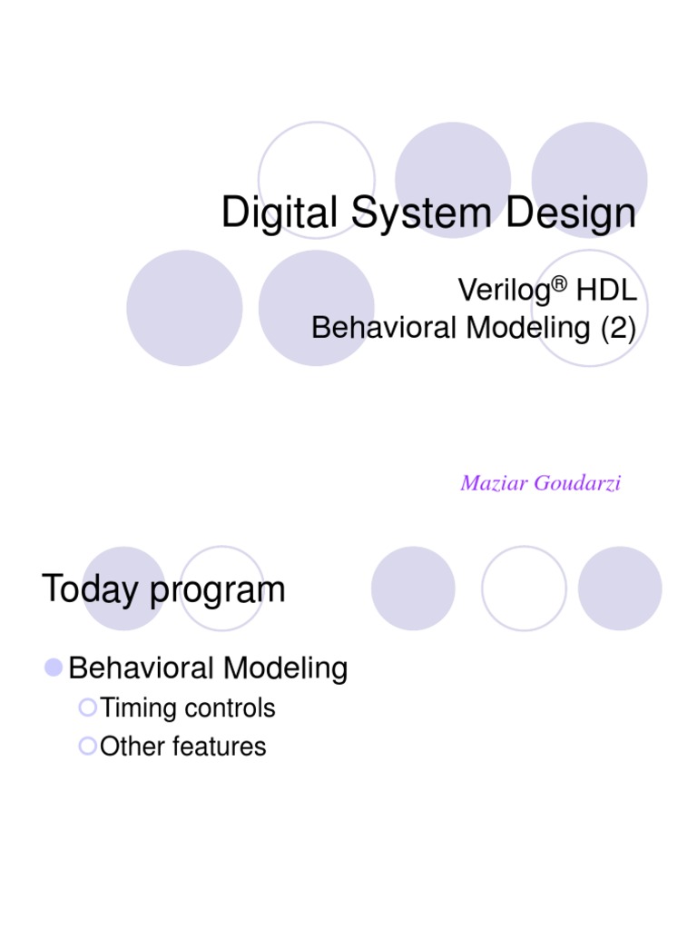 07-Verilog Behavioral Modeling | PDF | Hardware Description Language ...