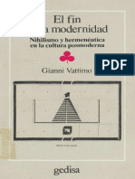 Vattimo, Giannni - El Fin De La Modernidad. Nihilismo y hermeneutica en la cultura posmoderna [1987].pdf