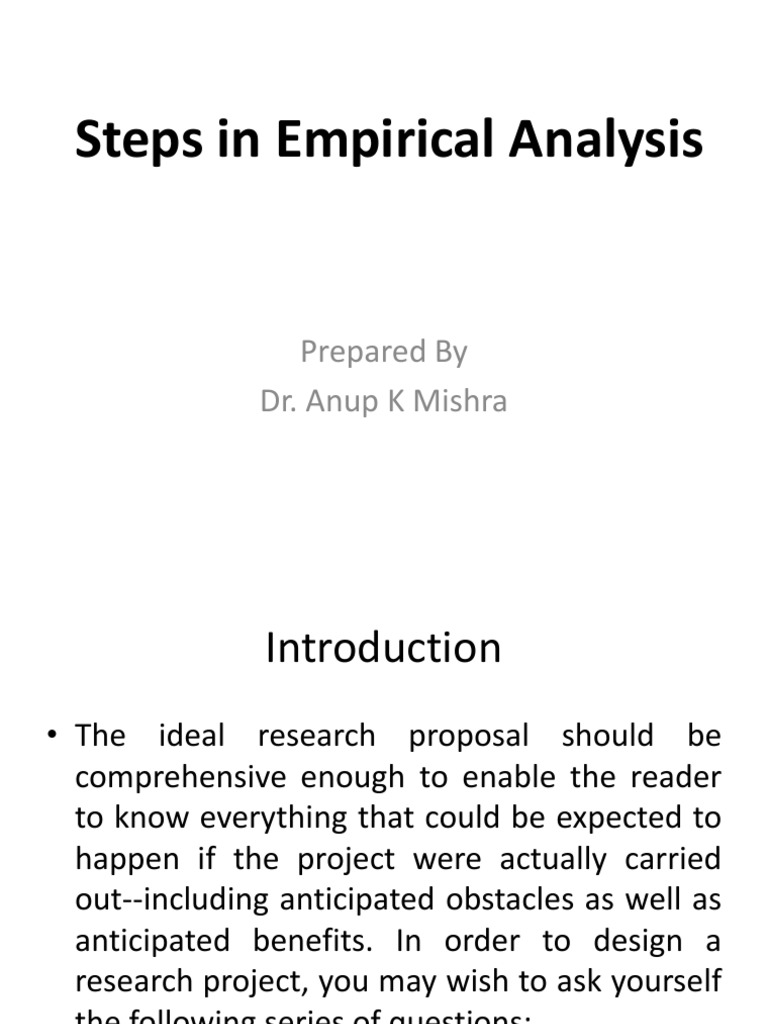 Steps In Empirical Analysis Pdf Data Analysis Scientific Method