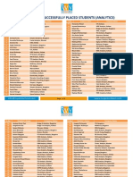 Ivy DA Students Placement List