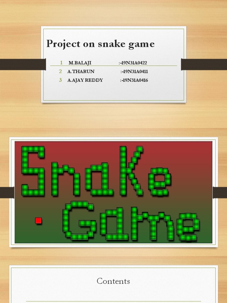 Snake Game | PDF