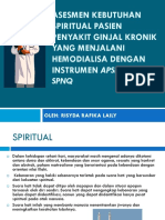 Asesmen Kebutuhan Spiritual Pasien Penyakit Ginjal Kronik