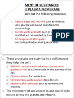 3.1 Movement of Substances Across The Plasma Membrane