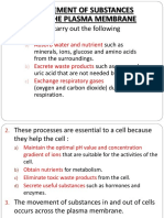 3.1 Movement of Substances Across The Plasma Membrane