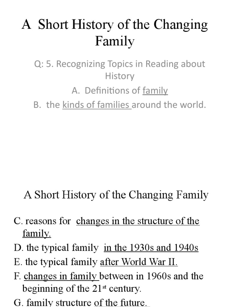 Evolution of Family Structures | PDF | Family | Interpersonal Relationships