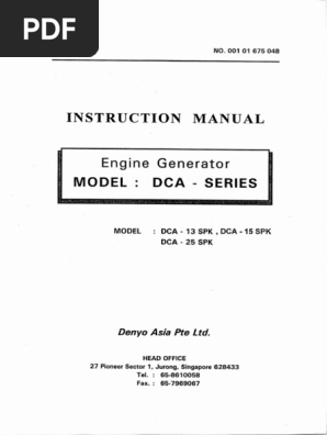 Denyo Dca Series Pdf