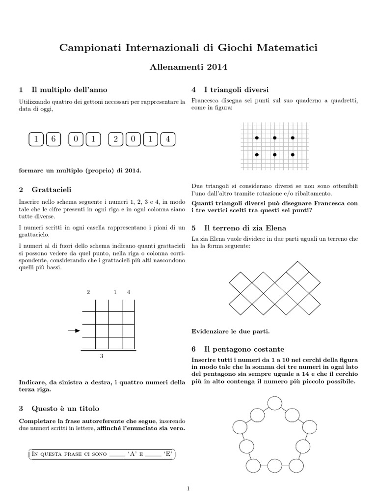Prove Giochi Bocconi PDF