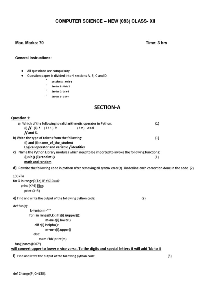 Qp With Answer 1