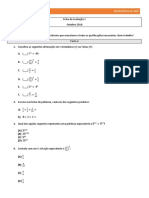 Ficha de Avaliação 1 - 6º Ano