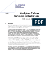 Workplace Violence Prevention in Health Care