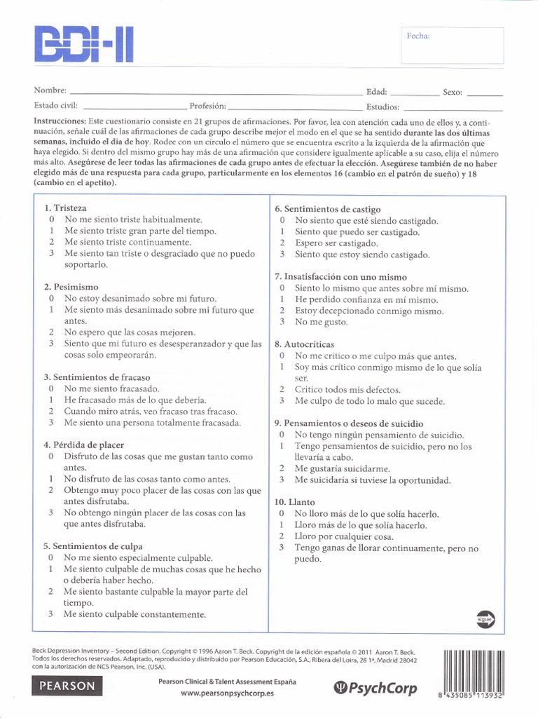 Bdi Ii | PDF
