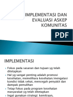 Implementasi Dan Evaluasi Askep Komunitas