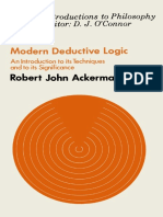 Ackermann - Modern Deductive Logic - An Introduction To Its Techniques and Significance PDF