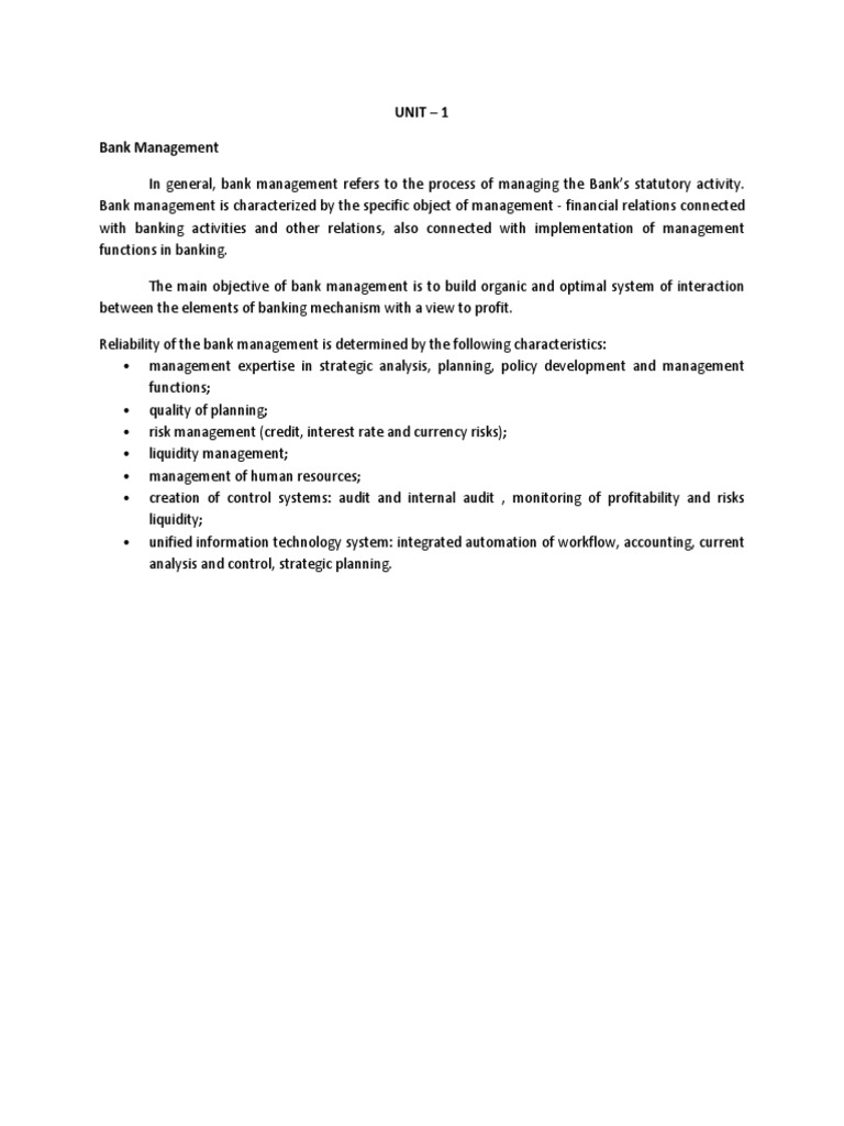 Effective Bank Management Strategies | PDF | Finance & Money Management