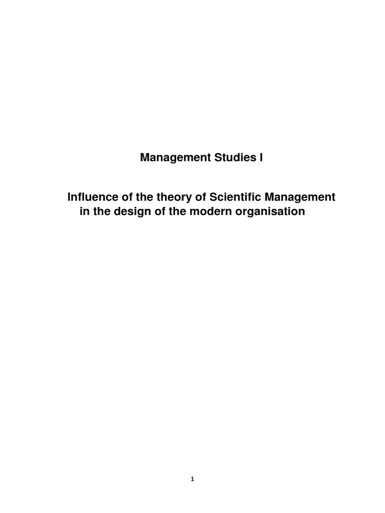 Management Studies | PDF
