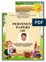 Teacher Applicant Papers - Sam Giosop Philippines Education