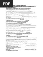 The Comparative Form of Adjectives