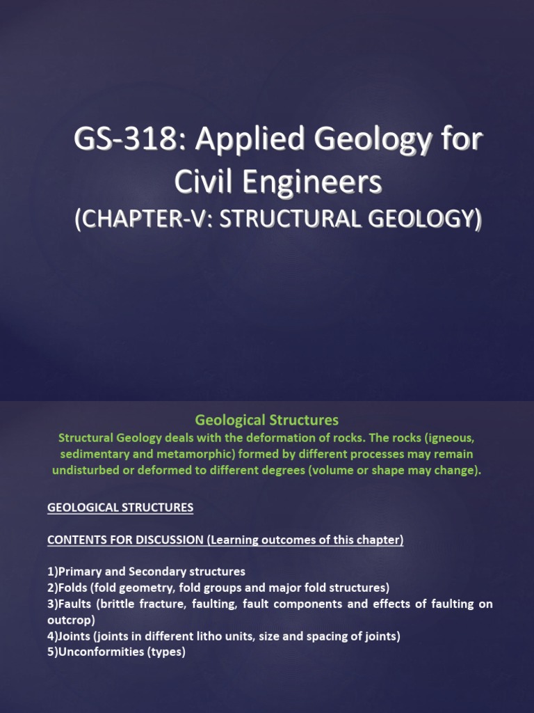 Applied Geology For Civil Engineers | PDF
